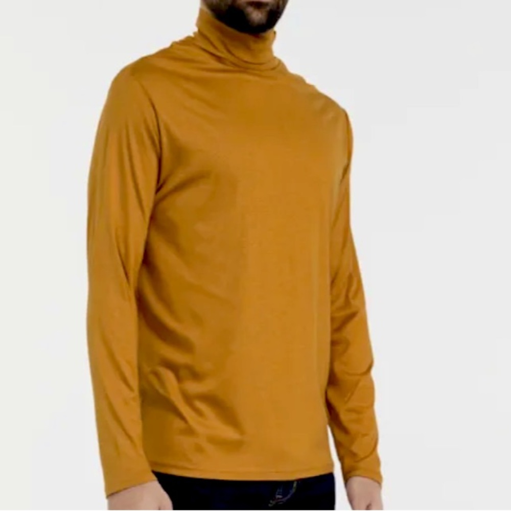 murano liquid luxury brown/ caramel turtleneck